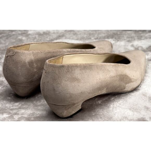 Evan Picone Vintage Tan Suede Leather Kitten Heels Pointed Toe Womens Size 7.5 - Picture 16 of 16